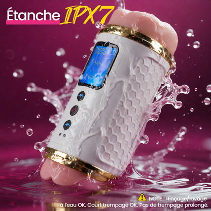 Throb - Entraîneur d'endurance vibrant double extrémité Edging Retard & Renforceur d'endurance Masturbateur masculin