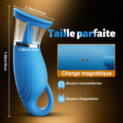 Sierra – Stimulateur clitoridien et des mamelons à succion intense avec léchage par la langue