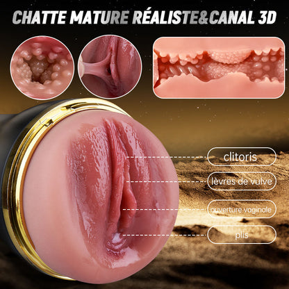 Captain - 5 Succion 10 Vibration Entrée Vaginale Simulée Masturbateur homme