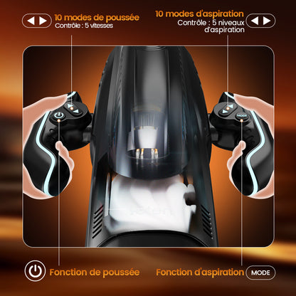 LETEN  Masturbateur Chauffant avec 10 Modes de Poussée et de Succion