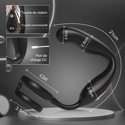 Leonard - 10-Frequenz-Vibration + Rotation, Anuserweiterung, beispiellose Stimulation