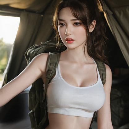 【-250 €，3 jours seulement】Hannah - Poupée sexuelle de 148 cm aux cheveux noirs soyeux et au regard profond et apaisant pour des moments intimes