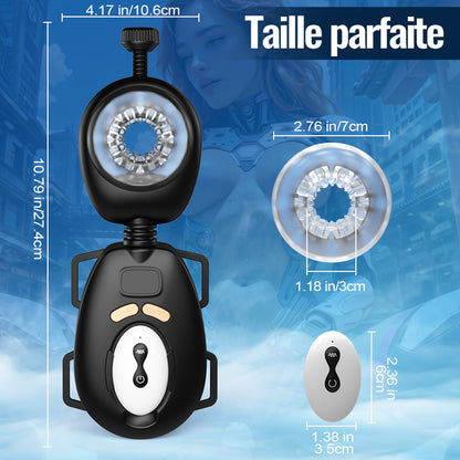 AssistPro-main libre ! 9 Va-et-Viens 9 Vibration Masturbateur portable