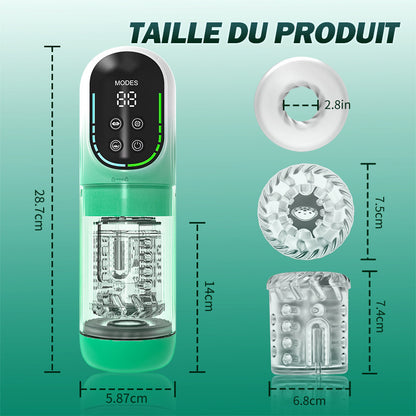 Heaven -  4 EN 1 rotative à succion et vibrante pour hommes Masturbateur Cup