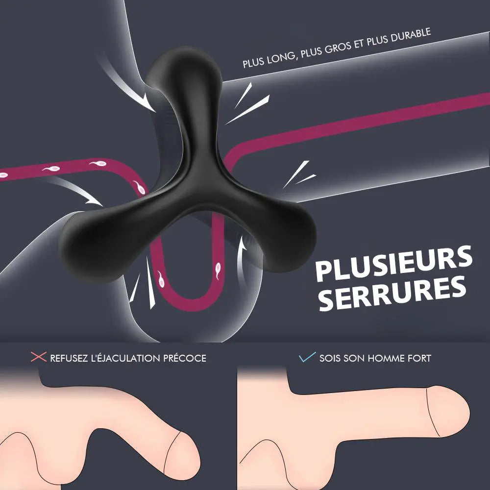 Cockring Anneau de pénis 3 anneaux S-HANDE S-Hande