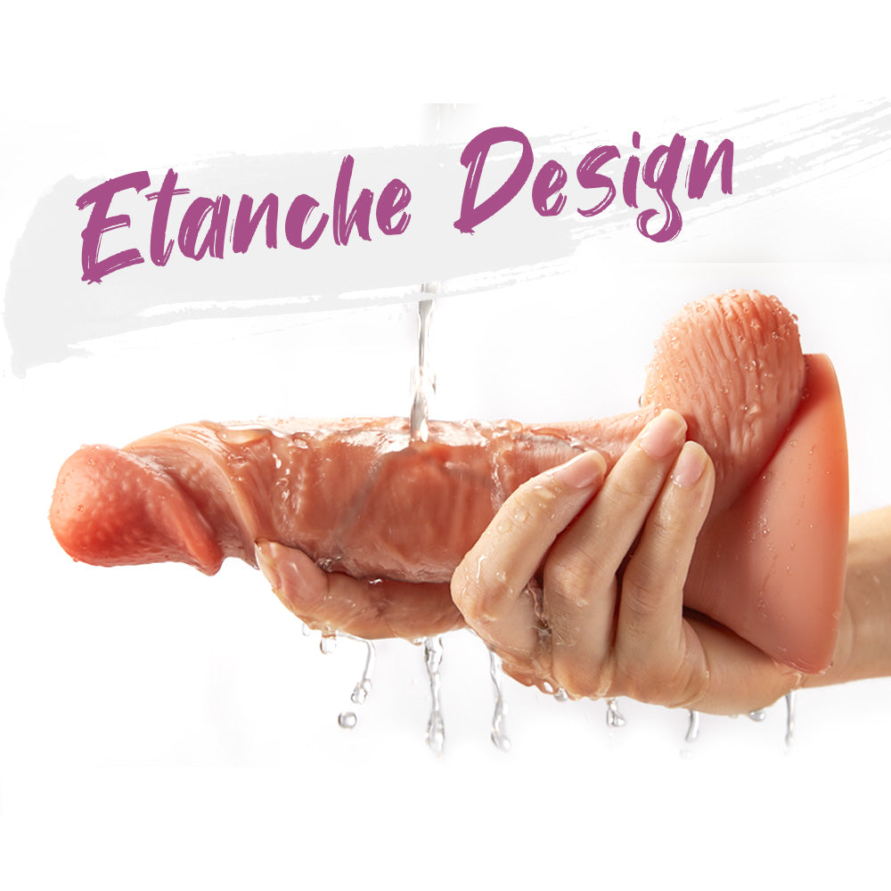 Gode dildo ventouse réaliste Vrai pénis gland veines testiculaires 19cm Fondlove
