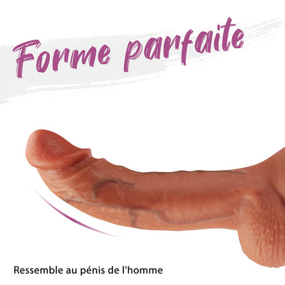 Gode dildo ventouse réaliste Vrai pénis gland veines testiculaires 19cm Fondlove