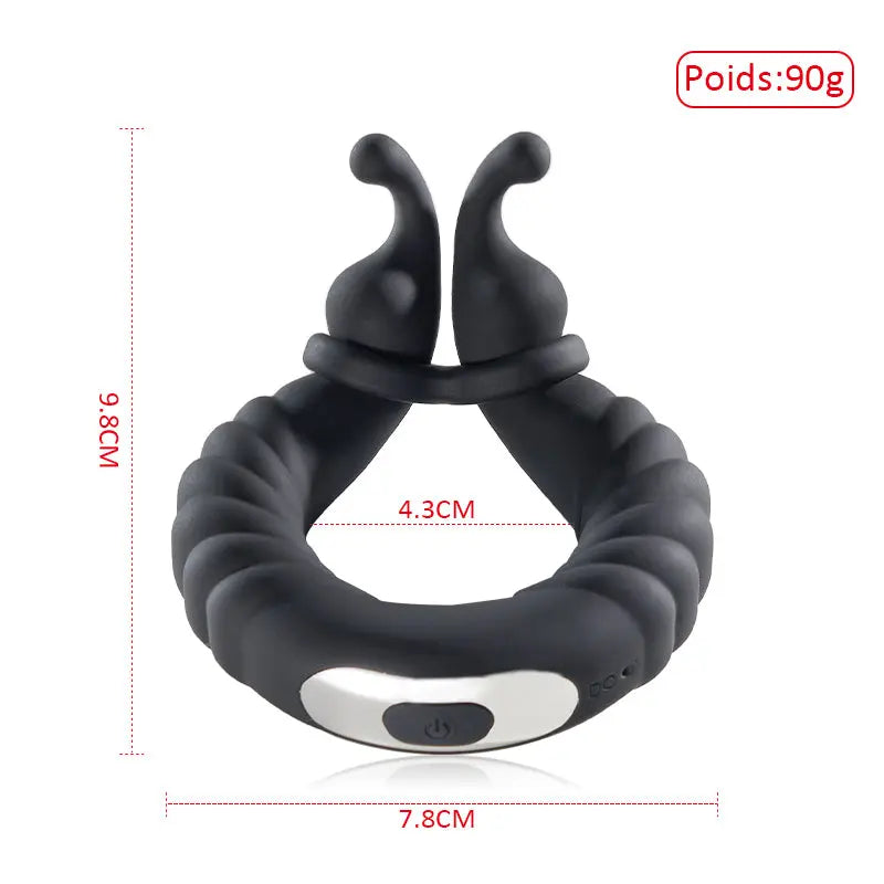 Lapin Cockring Anneau de Pénis 10 Vibrations Acmejoy