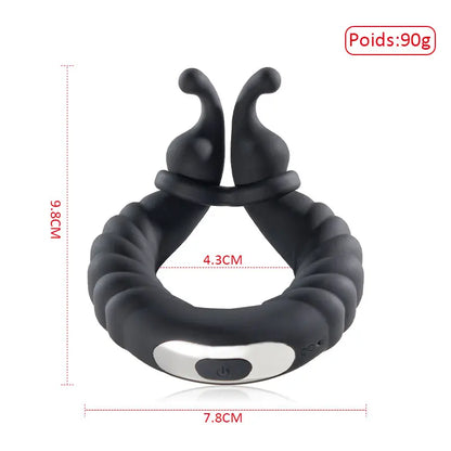 Lapin Cockring Anneau de Pénis 10 Vibrations Acmejoy